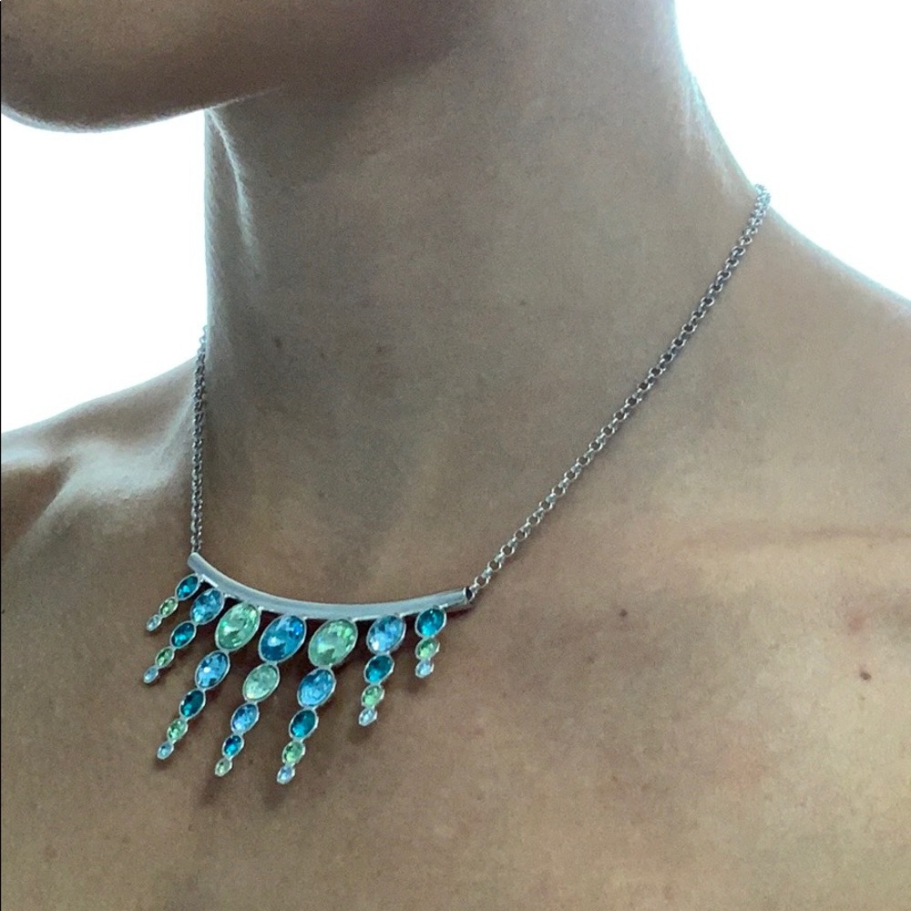 Beautiful blue green aqua necklace and earrings